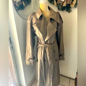 Vintage Christian Dior Monsieur Tan Trench Coat no Lining Size 42 L